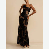 Plataz Women's New Sexy Hollow Three-Dimensional Flower Dress HZ0628