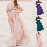 Plataz Chiffon Sexy Loose Tailed Shoulder Pregnant Skirt Maternity