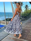Plataz Bare Back Sling Skirt Australian Niche 2024 Summer Hollow Bare Waist Flower Embroidery Dress Dress Dress