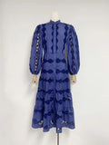 Plataz Early Spring High-End Fashion Elegant Collar Heavy Industry Embroidery Single Buckle Dress Dress Dress Dress Dress Dress Dress Woman