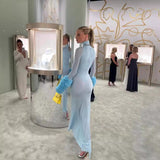 Plataz Autumn And Winter Women's Dress Fashion High-Necked Long Sleeves Slimming Dress