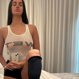 Plataz Street Casual Print Blouse Female 2025 Summer New Hottie Sexy Vest DJPT