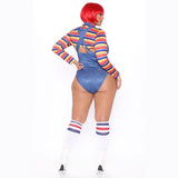 Plataz Sexy Sportswear Wish Burst Compact Print Halloween Women's Two Sets DJPT