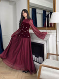 Plataz Spring New Diamond-Laying Splicing Designer Design Feeling Waist Thin Dress Dress Dress Dress Dress Dress Woman