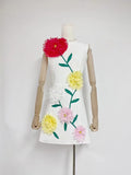 Plataz Dress Dress 2025 Summer Fashion Trend Design Three-Dimensional Flower Embroidery Vest Skirt