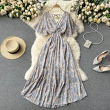Plataz Vacation Dress Summer 2025 New Sexy V To Receive Long-Lost Lanky Chopped Beach Skirt DJPT