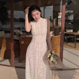 Plataz 2025 White Lace Hooks And Airnecked Backwear Dresses