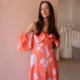 Plataz 2025 New Solid Color Lantern Sleeve Bra Graffiti Loose Back Loose Dress