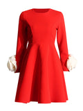 Plataz Elegant Famous Wind 2025 Round Collar Summer New Three-Dimensional Rose Design Niche Temperament Dress