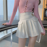 Plataz A-Word Skirt 100-Fold Skirt High-Waist Temperament Short Skirt Spring 2025 New Shade Thin Skirt Female Tide DJPT