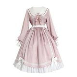 Plataz Design New Love Letter OP Long-Sleeved Skirt Fresh Cute Lolita Sweet Soft Sister Dress 6435