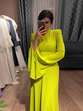 Plataz 2024 New Lotus Leaf Sleeve Long Half-High Collar Design Feel Dress Temperament