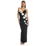 Plataz New Pearl Sling Banding Skirt Sexy Dew Fashion Flower Long Dress Dress Dress