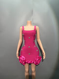 Plataz Summer Sling Studded Ass Evening Dress Sexy Body Repair Niche Design With A Bandage Dress