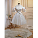 Plataz Party Party Fairy Faprecious Luxury High-End Short Wedding Dress Sweet Princess Dress Host Small Man