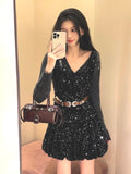 Plataz Luth's Same Temperament Beautiful Bright Film Backs And Skirts In The Autumn Of 2024 Zhuoya's Small Design Dress
