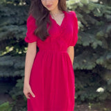 Plataz Women's New French Tea Rests On The Beautiful Solid Color Waist Temperament Long Skirt