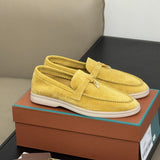 Plataz Loafers Women&Men's Shoes Leather Shoes Round Head Flat Floor Casual Shoes High Quality Shoes