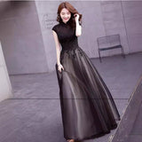 Plataz Dress 2025 New Fashion Black Banquet Host Noble Elegant Dress Party Woman