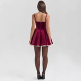 Plataz Women's New Sexy Lace Breast Christmas Dress HZ0628