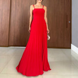 Plataz Women's High-Rise Splicing Sexy Dew Solid Color Design Dress In Summer 2025