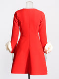 Plataz Elegant Famous Wind 2025 Round Collar Summer New Three-Dimensional Rose Design Niche Temperament Dress