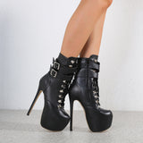 Plataz Punk Fan Boots Water Table Super High And Fine And Boots Women Boots Women Boots High Quality Shoes