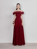 Plataz Dress 2025 Summer Vietnam Design Feeling Sesame Flowers Shoulder Thin Knitted Dress Dress