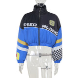 Plataz Autumn And Winter 2025 New Street Casual Coloring Printing Cotton Loose Jacket Jacket Woman DJPT