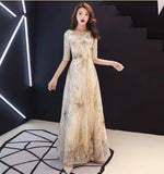 Plataz Sky Evening Dress 2025 New Spring Long-Term Skinny Noble Banquet Annual Conference Host Performance Dress Dress Woman