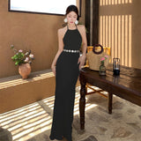 Plataz Bali Beach Beach Dress Women 2024 Summer New Sexy Bare Back Hanging Dress