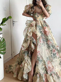 Plataz Yellow-Bottomed Colorful Rose Wedding Dress 2025 New Dress Dress Dress Dress HZ0628