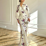 Plataz 2025 New Women's Solid-Colored Long-Sleeved Jacket Half-Dress Fashion Suit