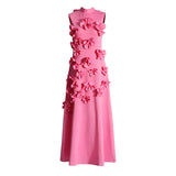 Plataz Temperament Elegant Wind Dress 2025 Summer New Collar Bow Flower Design Feeling Dress Dress Woman