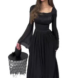 Plataz 2024 Fang Collar Light Dress Slim Light Luxury Sexy Long Dress