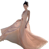 Plataz Dress Women's Summer Seaside Holiday Super Fairy Dew Back Dress Bohemian Dress Skirt Ambiance