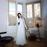 Plataz Sanguan Light Luxury Niche 2025 Early Spring White Long-Sleeved Shirt Dress Slimming Dress Dress