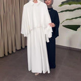 Plataz 2024 New Middle East Loose Leisure Short Shawl Burqa Dress Two-Piece