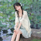 Plataz Design Haiyan Girl Chinese Style Improvement Han Element Women's Shawl Sling Skirt Set 7131