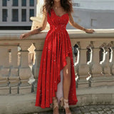 Plataz Women's Dress 2025 New Temperament Slanted Shoulders High-Waisted Long Loose Irregular Evening Dress DJPT