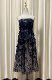 Plataz And Summer 2025 Color Three-Dimensional Flower Embroidery Mesh Splicing Bra Dress Dress Dress Woman