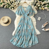 Plataz Vacation Dress Summer 2025 New Sexy V To Receive Long-Lost Lanky Chopped Beach Skirt DJPT