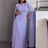 Plataz And Winter Fashion Elegant New Solid Color Long Sleeve Dress Women's Dress Dress