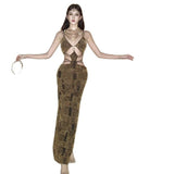 Plataz Style Hottie Sexy V-Neck Slings Body-Body-To-Scks Dress Seaside Holiday Style Design Reveals Back Dress