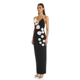 Plataz New Pearl Sling Banding Skirt Sexy Dew Fashion Flower Long Dress Dress Dress