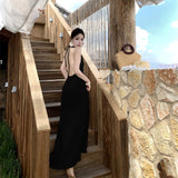 Plataz Bali Beach Beach Dress Women 2024 Summer New Sexy Bare Back Hanging Dress