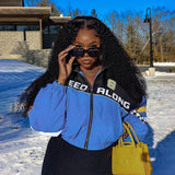 Plataz Autumn And Winter 2025 New Street Casual Coloring Printing Cotton Loose Jacket Jacket Woman DJPT