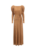 Plataz Elegant High-End Dress Dress 2025 Summer New Round Collar Kinestic Body To Collect Waist Long Dress Dress Woman