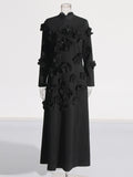 Plataz Dress Women's Dress 2025 Spring Fashion High Tie Spliced Flower Pink Dress