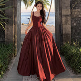 Plataz Tourism Wearing Bohemian Long Dress Dress To Take Pictures Of Sling Skirt Desert Red Skirt Women Summer
